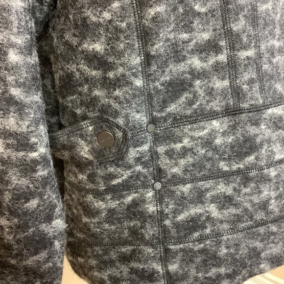 OLSEN WOOL BLEND ANIMAL PRINT BIKER JACKET - Picture 4 of 7